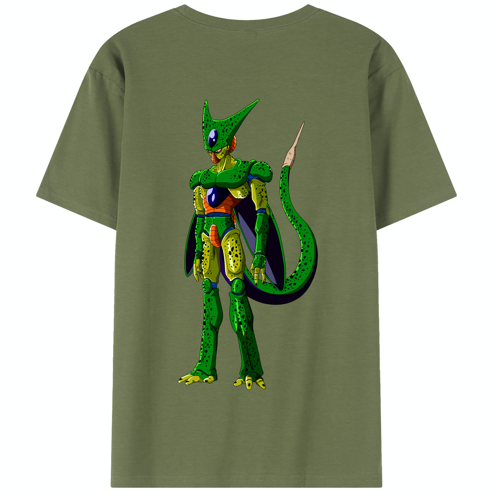 （画像用） ドラゴンボール セル DRAGON BALL Cell 綿100％半袖Tシャツ（背面プリント）